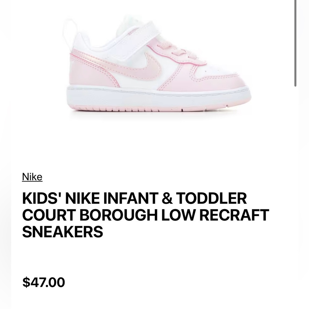 NIKE TODDLER COURT BOROUGH LOW RECRAFT SNEAKERS